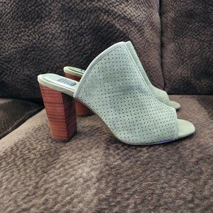 Green High Heel Mules
